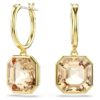 Boucles d’oreilles pendantes Millenia, taille carrée, couleur caramel, plaquées or Boucles d’oreilles pendantes Millenia, taille carrée, couleur caramel, plaquées or