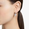 Boucles d’oreilles pendantes Millenia, taille ronde, blanches, plaquées rhodium Boucles d’oreilles pendantes Millenia, taille ronde, blanches, plaquées rhodium