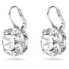 Boucles d’oreilles pendantes Millenia, taille ronde, blanches, plaquées rhodium Boucles d’oreilles pendantes Millenia, taille ronde, blanches, plaquées rhodium