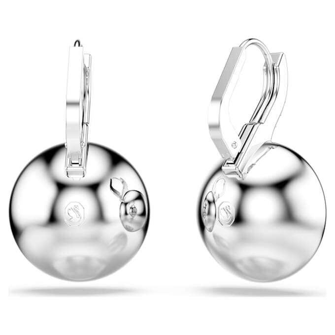 Boucles d’oreilles pendantes Millenia, taille ronde, blanches, plaquées rhodium Boucles d’oreilles pendantes Millenia, taille ronde, blanches, plaquées rhodium