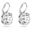 Boucles d’oreilles pendantes Millenia, taille ronde, blanches, plaquées rhodium Boucles d’oreilles pendantes Millenia, taille ronde, blanches, plaquées rhodium