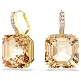 Boucles d’oreilles pendantes Millenia, tailles variées, couleur caramel, plaquées or Boucles d’oreilles pendantes Millenia, tailles variées, couleur caramel, plaquées or