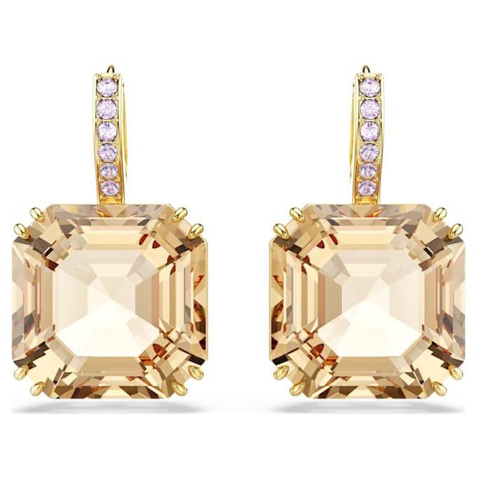 Boucles d’oreilles pendantes Millenia, tailles variées, couleur caramel, plaquées or Boucles d’oreilles pendantes Millenia, tailles variées, couleur caramel, plaquées or