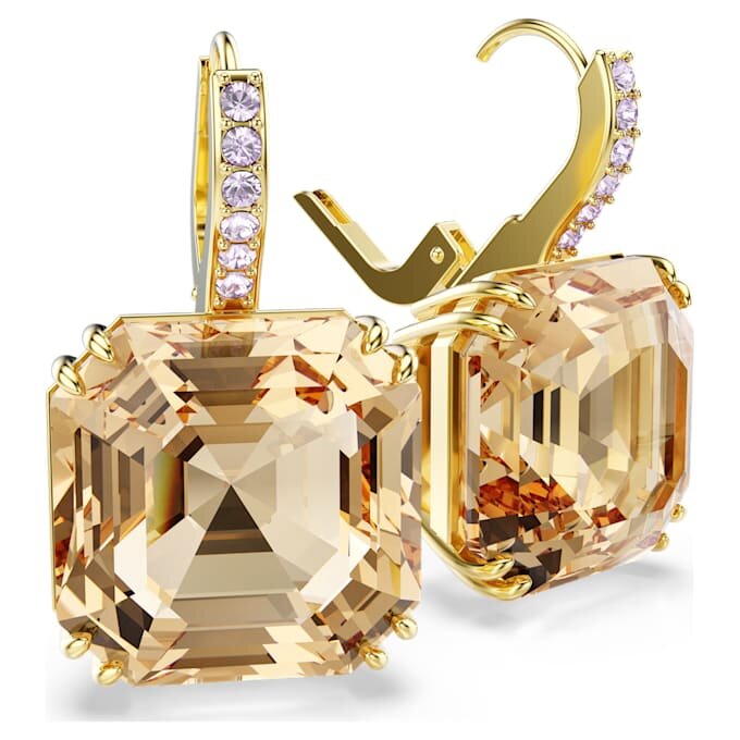 Boucles d’oreilles pendantes Millenia, tailles variées, couleur caramel, plaquées or Boucles d’oreilles pendantes Millenia, tailles variées, couleur caramel, plaquées or