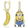 Boucles d’oreilles pendantes Minions Stuart et Banane, pavé, mini, multicolores, plaqué or Boucles d’oreilles pendantes Minions Stuart et Banane, pavé, mini, multicolores, plaqué or