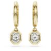 Boucles d’oreilles pendantes octogonales avec diamants synthétiques, 1,0 ct au total, forme octogonale, or jaune 14 carats Boucles d’oreilles pendantes octogonales avec diamants synthétiques, 1,0 ct au total, forme octogonale, or jaune 14 carats