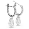 Boucles d’oreilles pendantes Stilla, taille poire, taille ronde, blanches, plaquées rhodium Boucles d’oreilles pendantes Stilla, taille poire, taille ronde, blanches, plaquées rhodium