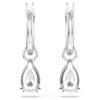 Boucles d’oreilles pendantes Stilla, taille poire, taille ronde, blanches, plaquées rhodium Boucles d’oreilles pendantes Stilla, taille poire, taille ronde, blanches, plaquées rhodium