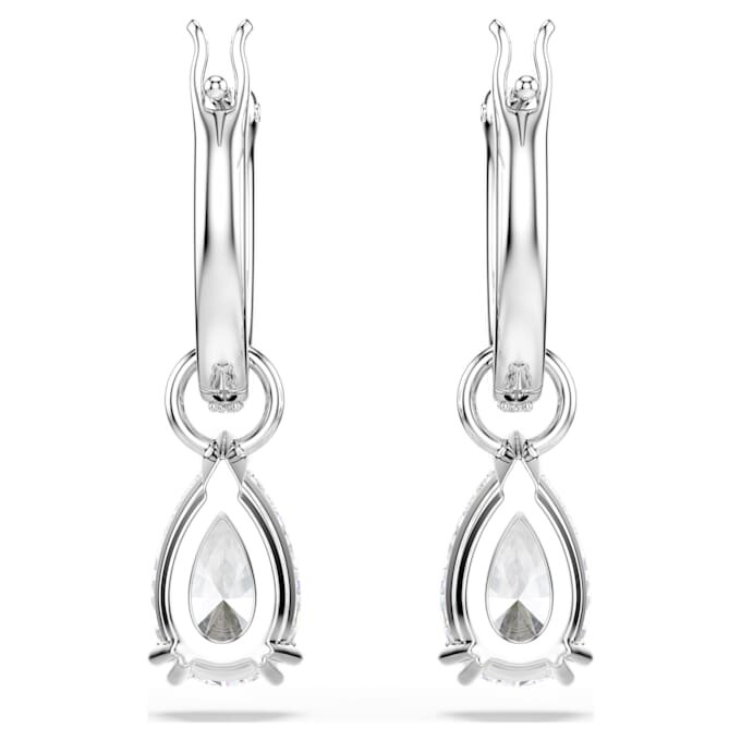 Boucles d’oreilles pendantes Stilla, taille poire, taille ronde, blanches, plaquées rhodium Boucles d’oreilles pendantes Stilla, taille poire, taille ronde, blanches, plaquées rhodium