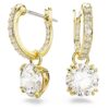 Boucles d’oreilles pendantes Stilla, taille ronde, blanches, plaquées or Boucles d’oreilles pendantes Stilla, taille ronde, blanches, plaquées or