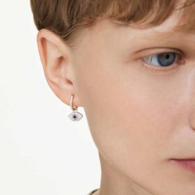 Boucles d’oreilles pendantes Symbolica « Eye », multicolores, plaquées or rose Boucles d’oreilles pendantes Symbolica « Eye », multicolores, plaquées or rose