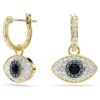 Boucles d’oreilles pendantes Symbolica « Œil maléfique », bleues, plaquées or Boucles d’oreilles pendantes Symbolica « Œil maléfique », bleues, plaquées or