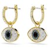 Boucles d’oreilles pendantes Symbolica « Œil maléfique », bleues, plaquées or Boucles d’oreilles pendantes Symbolica « Œil maléfique », bleues, plaquées or