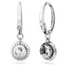 Boucles d’oreilles pendantes Una Angelic, taille ronde, pavé, blanches, plaquées rhodium Boucles d’oreilles pendantes Una Angelic, taille ronde, pavé, blanches, plaquées rhodium