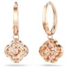 Boucles d’oreilles pendantes Una « Clover », roses, plaquées or rose