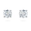 Boucles d’oreilles solitaires Eternity avec diamants synthétiques, 1 ct au total, forme ronde, or blanc 14 carats Boucles d’oreilles solitaires Eternity avec diamants synthétiques, 1 ct au total, forme ronde, or blanc 14 carats