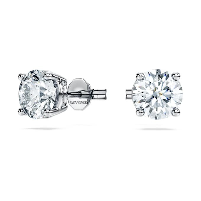 Boucles d’oreilles solitaires Eternity, diamants synthétiques, 2 carats au total, forme ronde, or blanc 14 carats Boucles d’oreilles solitaires Eternity, diamants synthétiques, 2 carats au total, forme ronde, or blanc 14 carats
