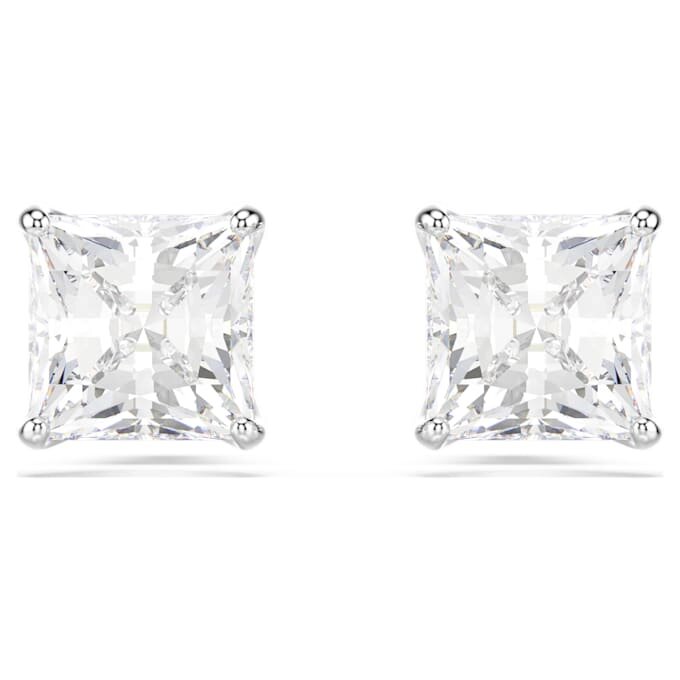 Boucles d’oreilles Stilla Attract, taille carrée, blanches, plaquées rhodium Boucles d’oreilles Stilla Attract, taille carrée, blanches, plaquées rhodium