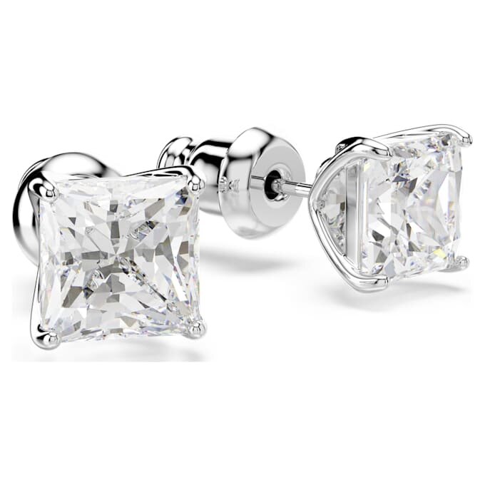 Boucles d’oreilles Stilla Attract, taille carrée, blanches, plaquées rhodium Boucles d’oreilles Stilla Attract, taille carrée, blanches, plaquées rhodium