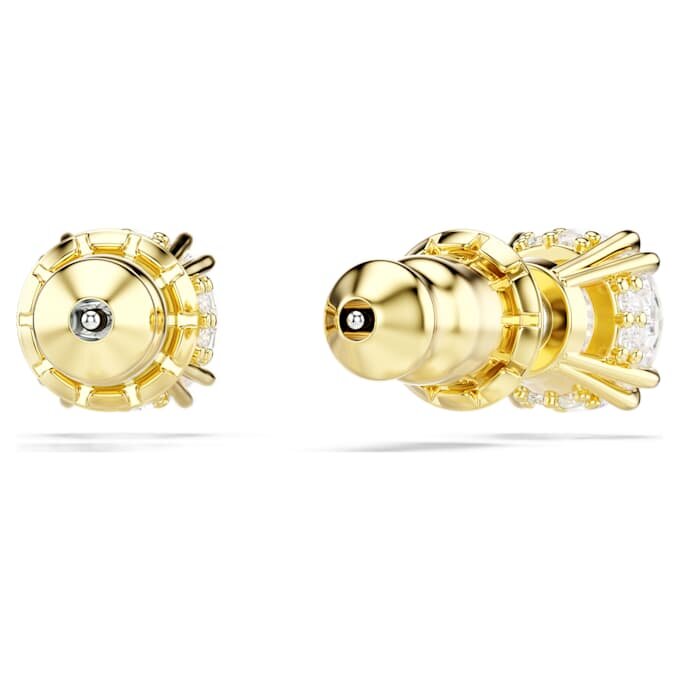 Boucles d’oreilles Stilla à tige, taille ronde, blanches, plaquées or Boucles d’oreilles Stilla à tige, taille ronde, blanches, plaquées or
