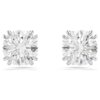 Boucles d’oreilles Stilla à tige, taille ronde, blanches, plaquées rhodium Boucles d’oreilles Stilla à tige, taille ronde, blanches, plaquées rhodium