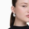 Boucles d’oreilles Sublima, grandes, blanches, plaquées rhodium Boucles d’oreilles Sublima, grandes, blanches, plaquées rhodium