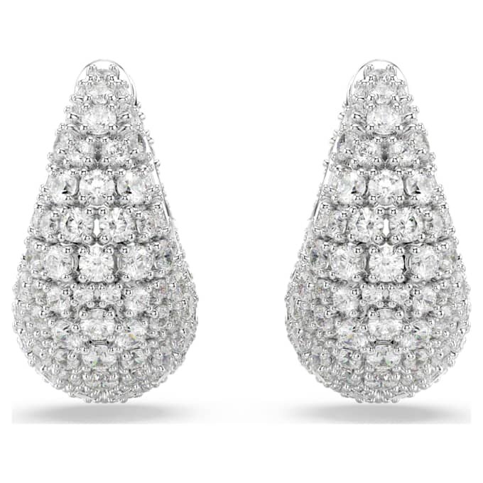 Boucles d’oreilles Sublima, grandes, blanches, plaquées rhodium Boucles d’oreilles Sublima, grandes, blanches, plaquées rhodium