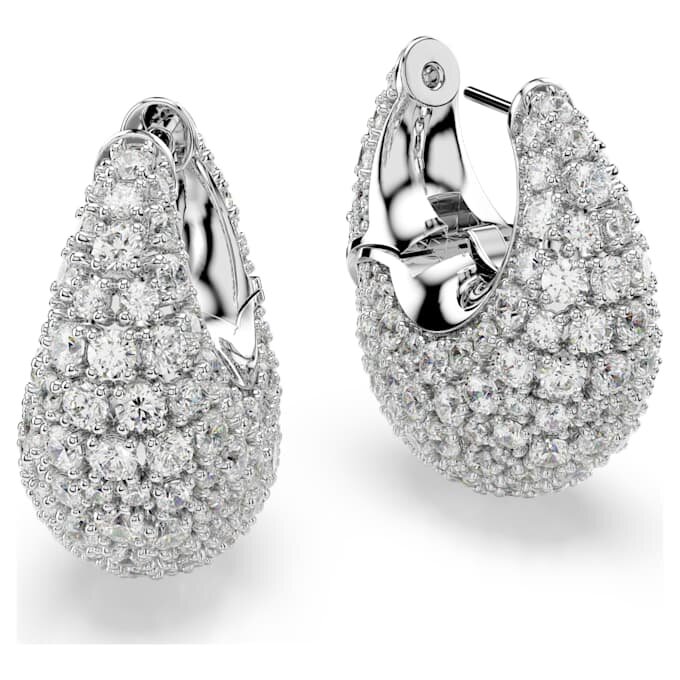 Boucles d’oreilles Sublima, grandes, blanches, plaquées rhodium Boucles d’oreilles Sublima, grandes, blanches, plaquées rhodium