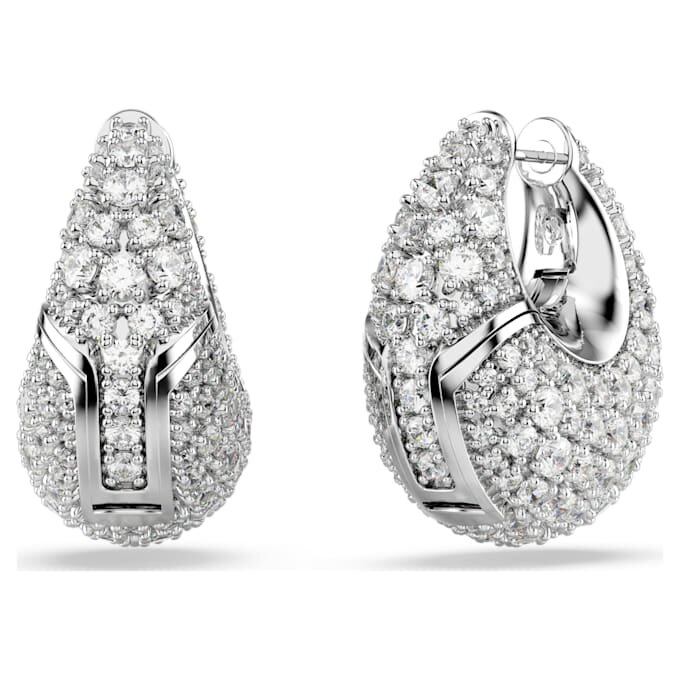 Boucles d’oreilles Sublima, grandes, blanches, plaquées rhodium Boucles d’oreilles Sublima, grandes, blanches, plaquées rhodium