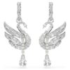 Boucles d’oreilles « Swan » : cygne, blanc, plaqué rhodium Boucles d’oreilles « Swan » : cygne, blanc, plaqué rhodium