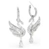 Boucles d’oreilles « Swan » : cygne, blanc, plaqué rhodium Boucles d’oreilles « Swan » : cygne, blanc, plaqué rhodium