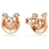 Boucles d’oreilles Symbolica : perle en cristal, pavé, fer à cheval, blanc, plaqué or rose Boucles d’oreilles Symbolica : perle en cristal, pavé, fer à cheval, blanc, plaqué or rose