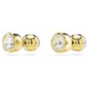 Boucles d’oreilles à tige Imber, taille ronde, blanches, plaquées or Boucles d’oreilles à tige Imber, taille ronde, blanches, plaquées or