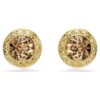 Boucles d’oreilles Una Angelic, taille ronde, caramel, plaqué or Boucles d’oreilles Una Angelic, taille ronde, caramel, plaqué or