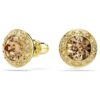 Boucles d’oreilles Una Angelic, taille ronde, caramel, plaqué or Boucles d’oreilles Una Angelic, taille ronde, caramel, plaqué or