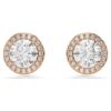 Boucles d’oreilles Una Angelic, taille ronde, pavé, blancs, plaqués or rose Boucles d’oreilles Una Angelic, taille ronde, pavé, blancs, plaqués or rose