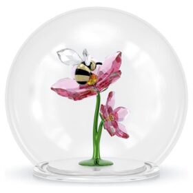 Boule en verre Idyllia « Abeille et fleurs »