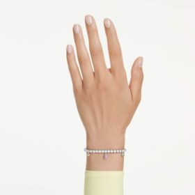 Bracelet Ariana Grande X Swarovski, coupes variées, multicolore, plaqué rhodium Bracelet Ariana Grande X Swarovski, coupes variées, multicolore, plaqué rhodium
