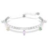 Bracelet Ariana Grande X Swarovski, coupes variées, multicolore, plaqué rhodium