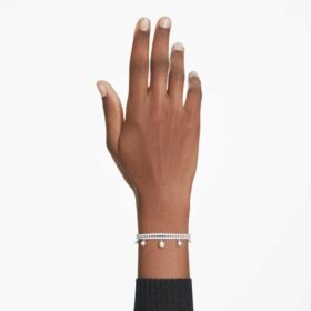 Bracelet Ariana Grande X Swarovski « Crystal Pearl », taille ronde, blanc, plaqué rhodium Bracelet Ariana Grande X Swarovski « Crystal Pearl », taille ronde, blanc, plaqué rhodium