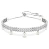 Bracelet Ariana Grande X Swarovski « Crystal Pearl », taille ronde, blanc, plaqué rhodium Bracelet Ariana Grande X Swarovski « Crystal Pearl », taille ronde, blanc, plaqué rhodium