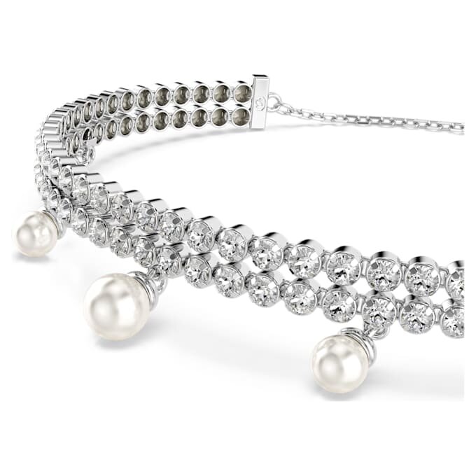 Bracelet Ariana Grande X Swarovski « Crystal Pearl », taille ronde, blanc, plaqué rhodium Bracelet Ariana Grande X Swarovski « Crystal Pearl », taille ronde, blanc, plaqué rhodium
