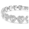 Bracelet Ariana Grande x Swarovski, tailles variées, cœurs, blanc, plaqué rhodium Bracelet Ariana Grande x Swarovski, tailles variées, cœurs, blanc, plaqué rhodium