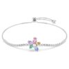 Bracelet Ariana Grande X Swarovski : tailles variées, fleur, multicolore, plaqué rhodium