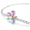 Bracelet Ariana Grande X Swarovski : tailles variées, fleur, multicolore, plaqué rhodium