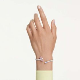 Bracelet Ariana Grande X Swarovski, tailles variées, libellule, multicolore, plaqué rhodium Bracelet Ariana Grande X Swarovski, tailles variées, libellule, multicolore, plaqué rhodium