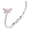 Bracelet Ariana Grande X Swarovski, tailles variées, libellule, multicolore, plaqué rhodium