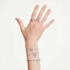 Bracelet Ariana Grande X Swarovski, tailles variées, libellule, multicolore, plaqué rhodium