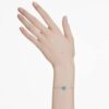 Bracelet avec pierre de naissance, taille carrée, décembre, bleu, plaqué rhodium Bracelet avec pierre de naissance, taille carrée, décembre, bleu, plaqué rhodium