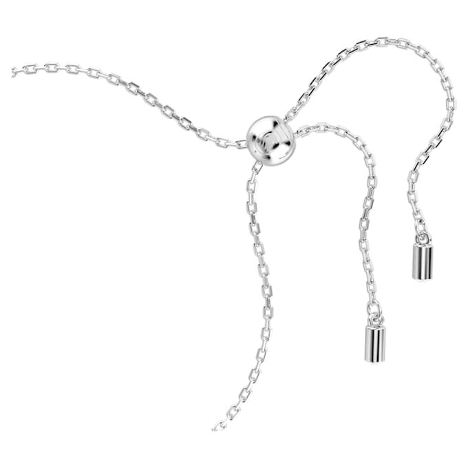 Bracelet avec pierre de naissance, taille carrée, novembre, jaune, plaqué rhodium Bracelet avec pierre de naissance, taille carrée, novembre, jaune, plaqué rhodium